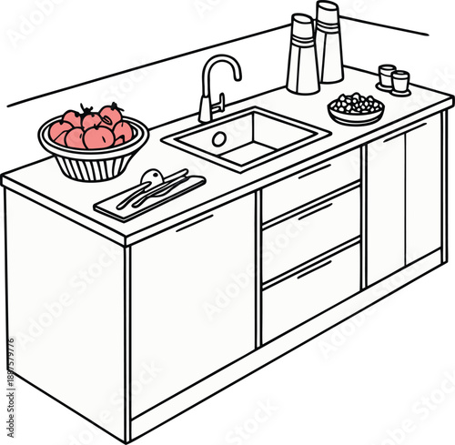 kitchen stove and kitchen