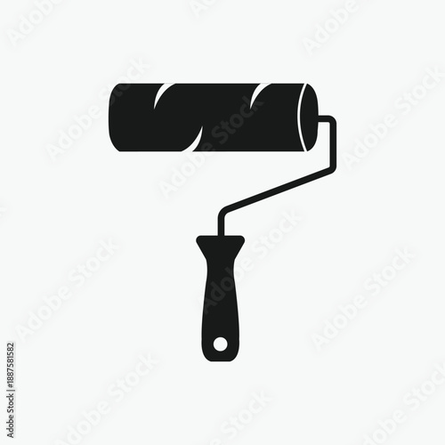 Paint roller, Rolling paint brush icon