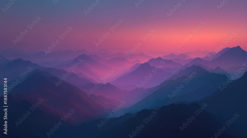 Fototapeta premium Misty mountain dawn
