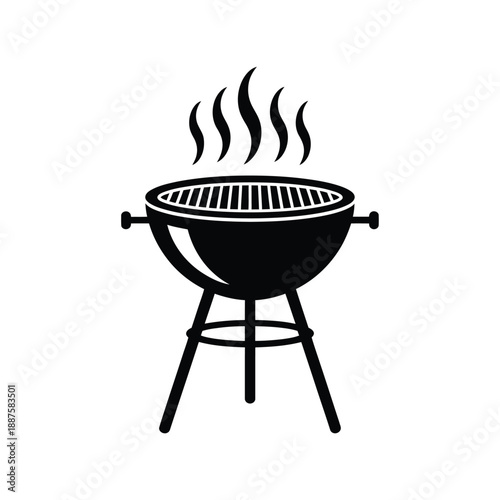 Barbecue grill with smoke