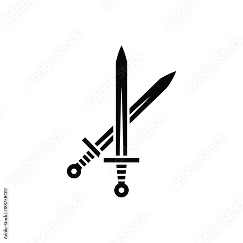 Crossed swords symbolizing conflict and strength