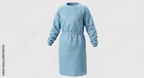 Blouse chirurgicale bleue ciel representant protection hygiene essentielle eclairage studio propre. AI Generated