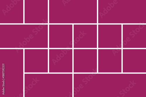 Pink brick wall pattern with white grout lines