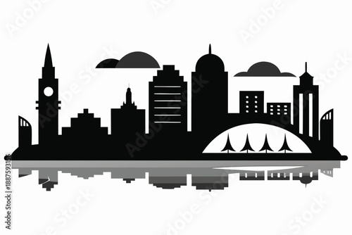 taj mahal silhouette