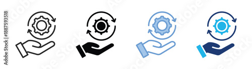 Recovery icon set multiple style collection