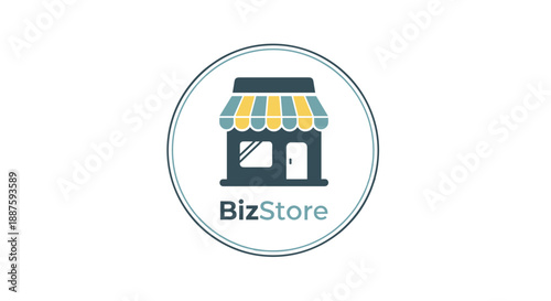 BizStore Storefront Logo Graphic Design Element.