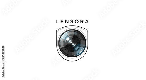Camera Lens Logo Design Element 1.