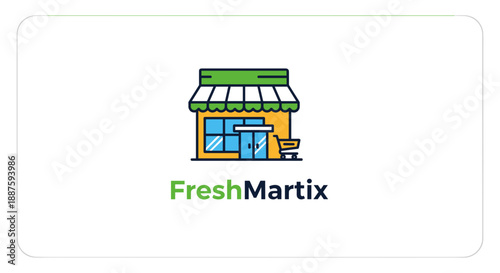 Colorful Cartoon Grocery Store Illustration FreshMartix.
