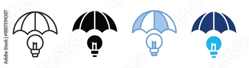 Mitigation icon set multiple style collection