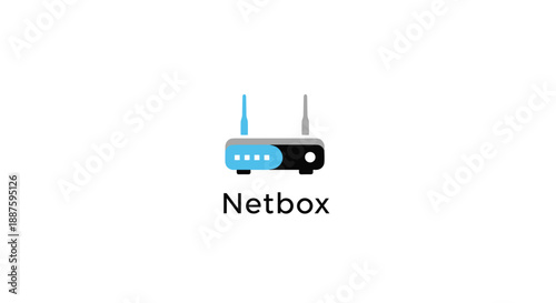 Netbox Wireless Router Device Illustration.