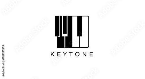 Piano Keys Logo Design Element Keytone.