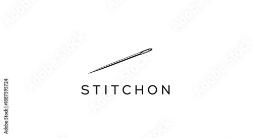 Sewing Needle with Stitchon Text Logo.