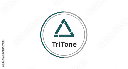 TriTone Logo Design with Triangle Symbol.