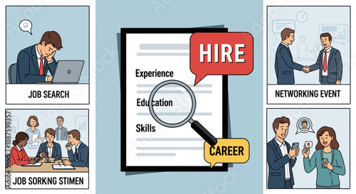 Career development through networking and job search