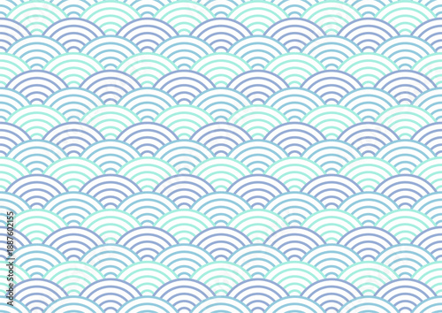 和柄「青海波」Seamless Background eps