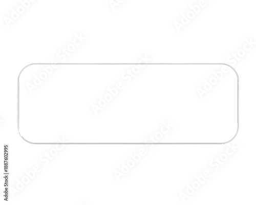 Retângulo branco simples com bordas arredondadas, isolado em fundo transparente, ideal para design gráfico.