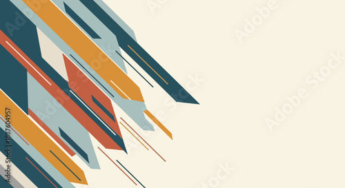 Abstract Colorful Arrow Shapes.