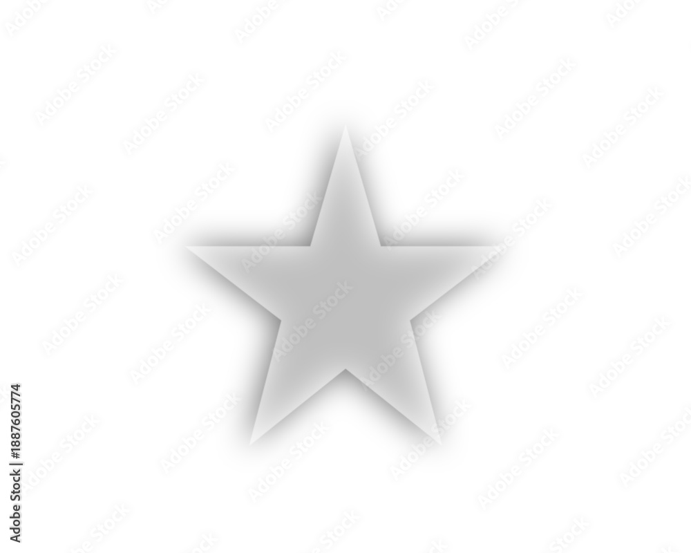 Obraz premium 3d silver star isolated on transparent background