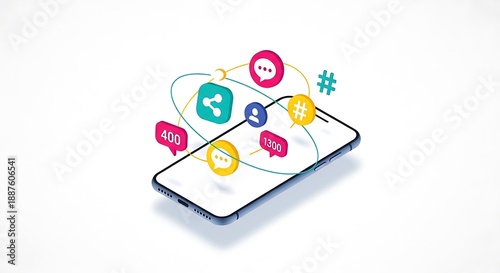 Wallpaper Mural Social media notifications on mobile phone Torontodigital.ca