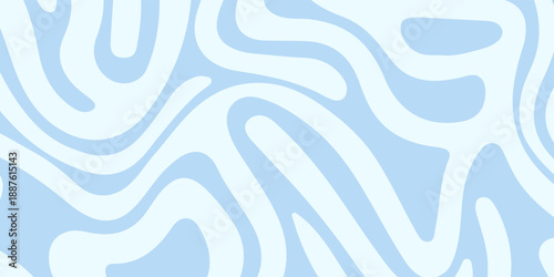 Abstract background seamless pattern with colorful waves. Trendy vector illustration in retro psychedelic style, eps10