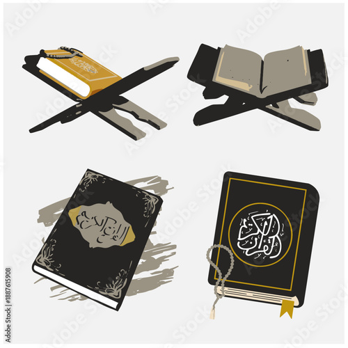 Decorative islamic design vector illustration for quranic themes and muslim holidays 2