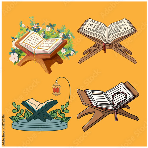 Islamic calligraphy art design for holy quran themes