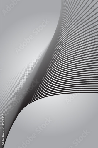 Grey gradient portrait abstract background with black line stripes and modern minimal design