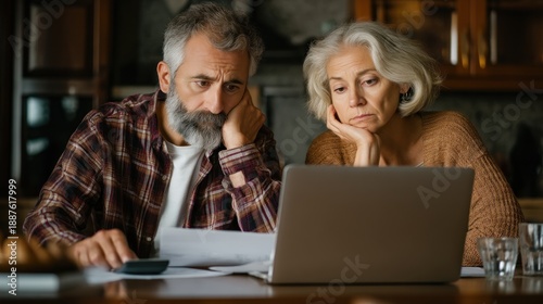 Wallpaper Mural Concerned couple reviewing documents Torontodigital.ca