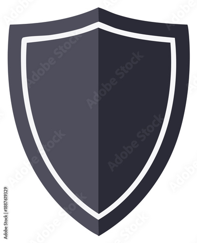 Free Download Dark Gray Shield Emblem with White Border Security and Protection Symbol - GFXLoad