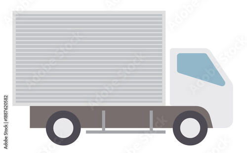 トラックのイラスト真横