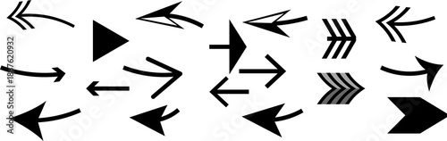 Arrow icon. Black vector arrows collection. Cursor. Arrow vector icon. Modern simple arrows .vector illustrator .