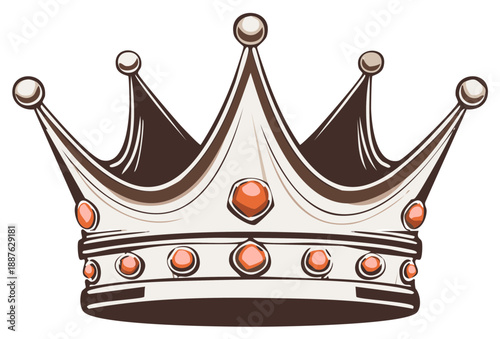Majestic regal crown adorned with gems symbolizing royalty and power