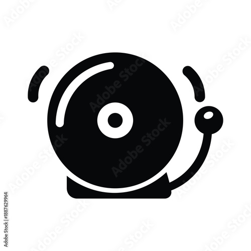 School bell alarm icon, alarm bell icon