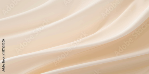 A close up of a luxury pink cream flowing in a smooth satin wave with a shiny gold liquid texture