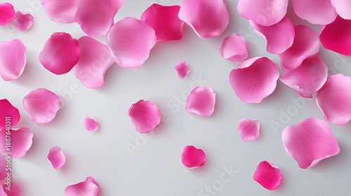 Romantic february 14 valentine heart petals background