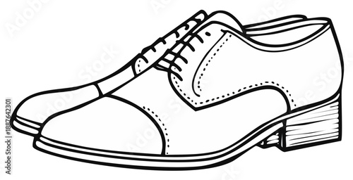Classic Oxford Shoes Illustration
