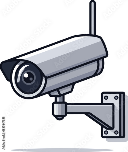 Modern security camera vector for surveillance systems