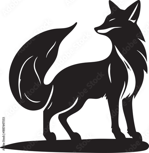 Renard - Silhouette Noir