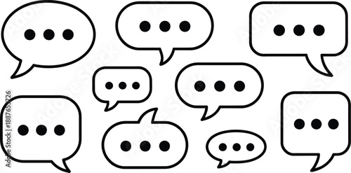 speech bubble icons,representing conversation and communication concepts