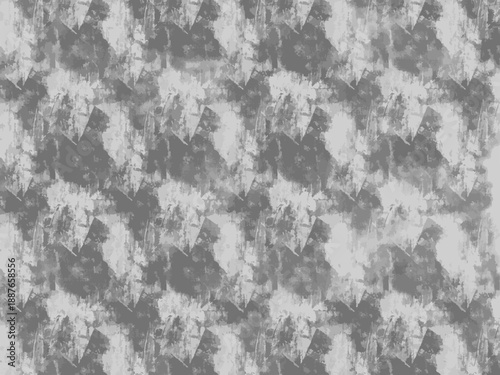 グレー水彩テクスチャの抽象背景 にじみとムラ感のあるシームレス風パターン ベクターデザイン素材/Gray Watercolor Texture Abstract Background with Blotchy Seamless Pattern Vector Design
