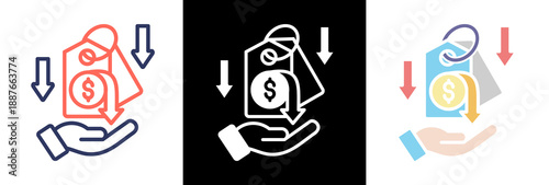 Price Drop linecolorfull icon