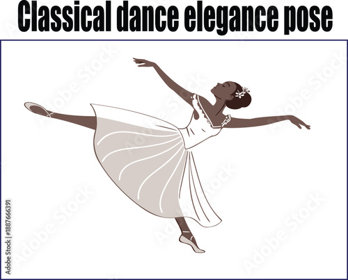 Elegant classical dance pose showcasing grace, posture, and refined movement