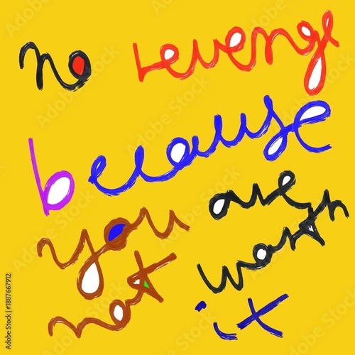 yellow background illustration letters calligraphy 