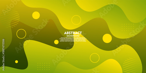 Abstract wave art background design with green and yellow combination for design. Vector Eps10