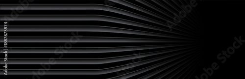 Dark black banner with wavy...