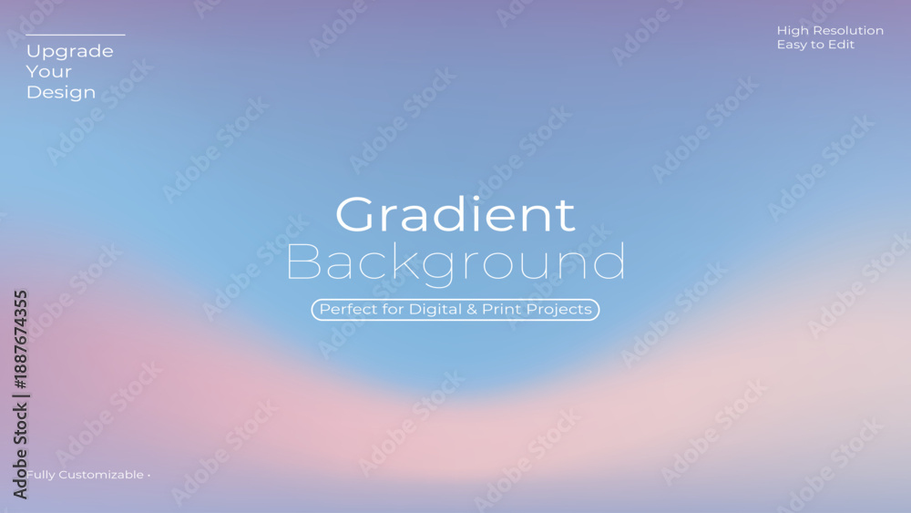 Fototapeta premium Modern Aesthetic Soft Pink and Peach Pastel Mesh Gradient Background , Elegant pink and peach blurred gradient background, perfect for aesthetic and minimal designs.