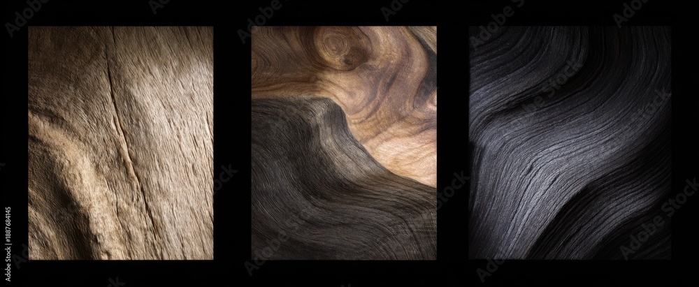 Fototapeta premium shadowed wood grains evoke warmth and beauty through their rich textures and depth