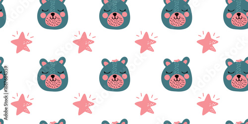 seamless pattern of adorable happy children designs
