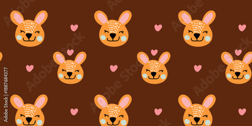 seamless pattern of cheerful playful baby elements