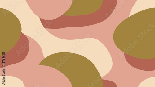 Abstract Organic Shapes Background with Earthy Tones